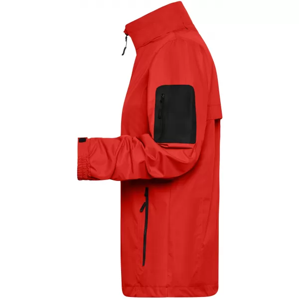  Pánská windbreaker bunda JAMES NICHOLSON JN1041 RED/BLACK 