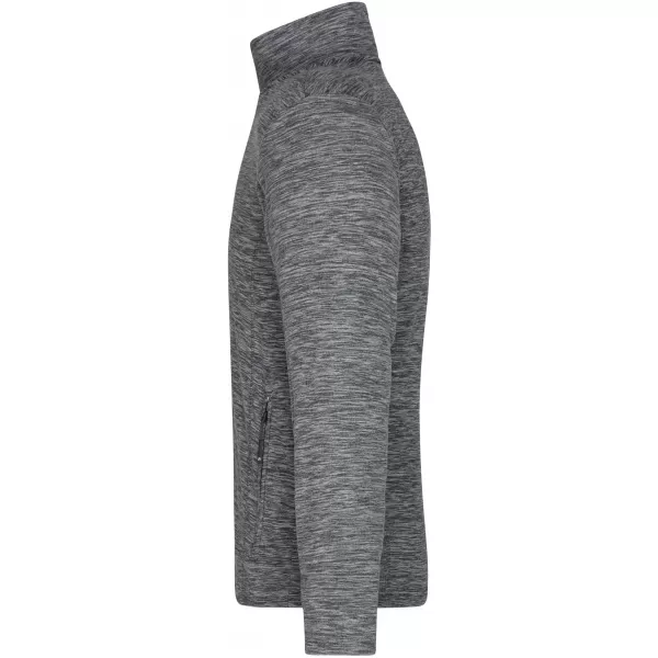  Pánská fleecová mikina JAMES NICHOLSON JN770 GREY MELANGE/ANTHRACITE 