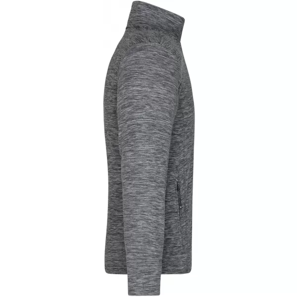  Pánská fleecová mikina JAMES NICHOLSON JN770 GREY MELANGE/ANTHRACITE 