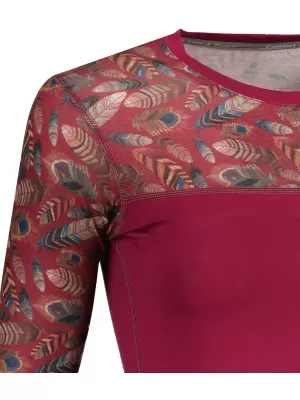 Dámské termo triko SENSOR MERINO IMPRESS 21200019 LILA/FEATHER