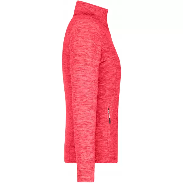  Dámská fleecová mikina JAMES NICHOLSON JN769 CORAL MELANGE/WHITE 
