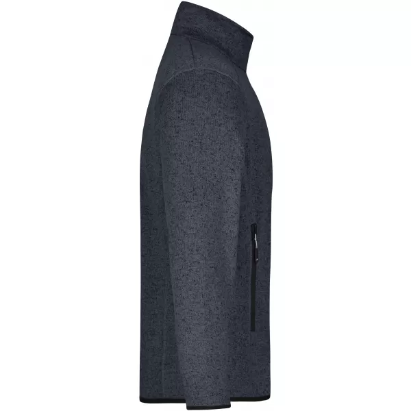  Pánská fleecová mikina JAMES NICHOLSON JN762 DARK GREY MELANGE/SILVER 