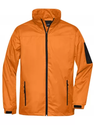 Pánská windbreaker bunda JAMES NICHOLSON JN1041 ORANGE/CARBON