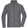 Pánská fleecová mikina JAMES NICHOLSON JN770 GREY MELANGE/ANTHRACITE