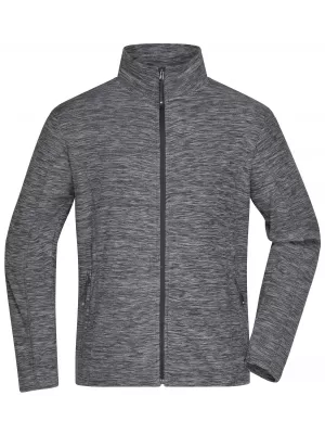 Pánská fleecová mikina JAMES NICHOLSON JN770 GREY MELANGE/ANTHRACITE