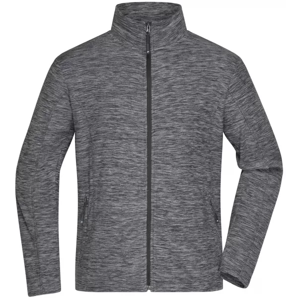  Pánská fleecová mikina JAMES NICHOLSON JN770 GREY MELANGE/ANTHRACITE 