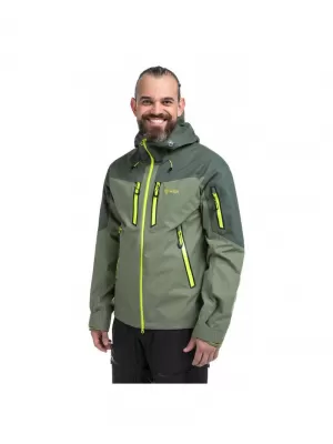 Pánská hardshell bunda KILPI HASTAR-M QM0101KI KHAKI