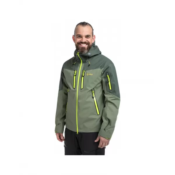  Pánská hardshell bunda KILPI HASTAR-M QM0101KI KHAKI 
