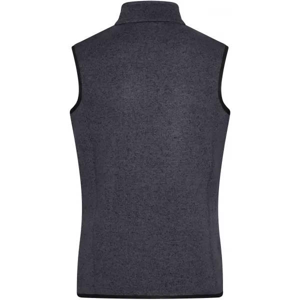  Pánská fleecová vesta JAMES NICHOLSON JN774 DARK GREY MELANGE/SILVER 