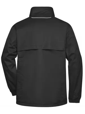 Pánská windbreaker bunda JAMES NICHOLSON JN1041 BLACK/SILVER