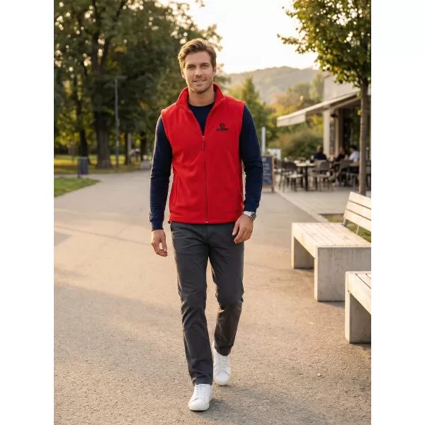  Pánská fleecová vesta ALTISPORT ALM006518 ČERVENÁ 