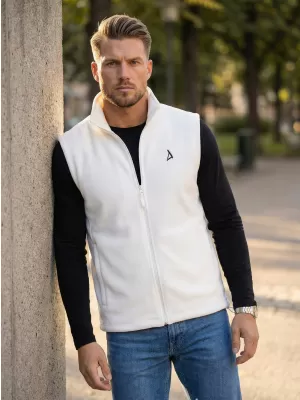 Pánská fleecová vesta ALTISPORT ALM002518 BÍLÁ
