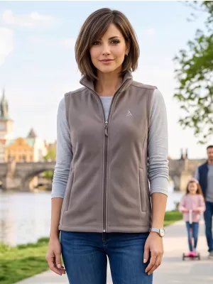 Dámská fleecová vesta ALTISPORT ALW002518 OCELOVĚ ŠEDÁ