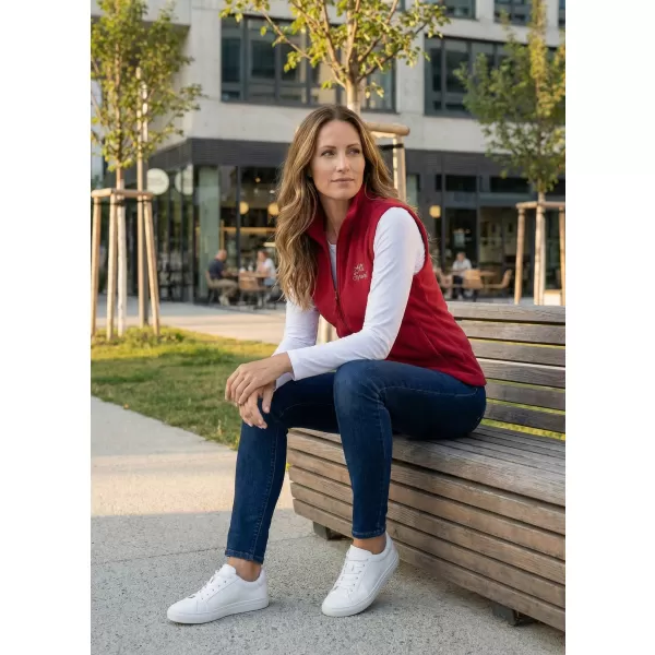  Dámská fleecová vesta ALTISPORT ALW056518 VÍNOVÁ 