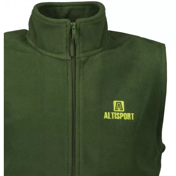  Pánská fleecová vesta ALTISPORT ALM006518 LAHVOVĚ ZELENÁ 