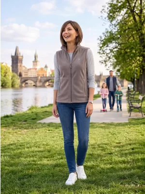 Dámská fleecová vesta ALTISPORT ALW002518 OCELOVĚ ŠEDÁ