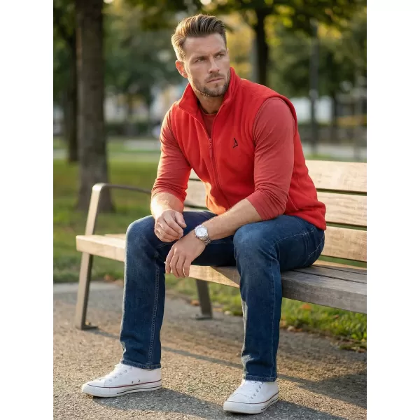  Pánská fleecová vesta ALTISPORT ALM002518 ČERVENÁ 