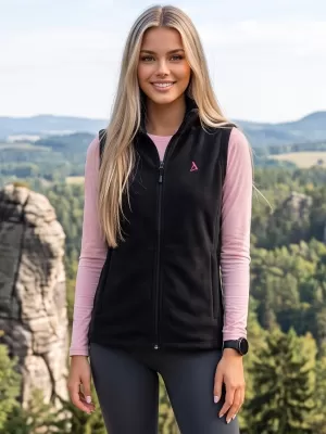 Dámská fleecová vesta ALTISPORT ALW002518 ČERNORŮŽOVÁ