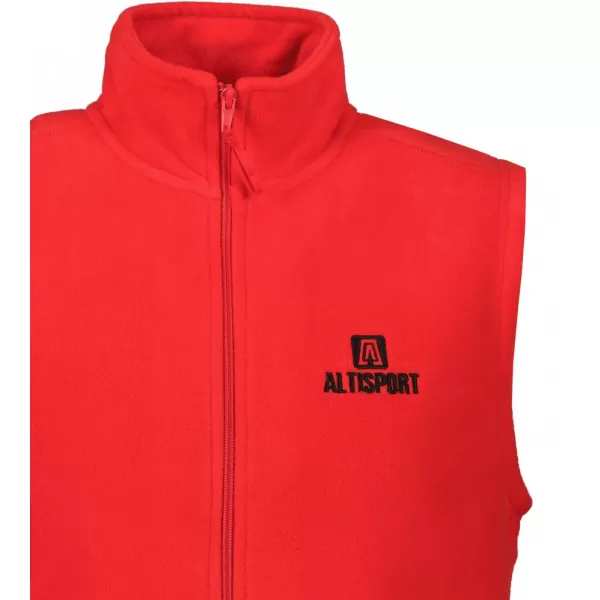  Pánská fleecová vesta ALTISPORT ALM006518 ČERVENÁ 