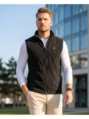 Pánská fleecová vesta ALTISPORT ALM002518 ČERNOZLATÁ