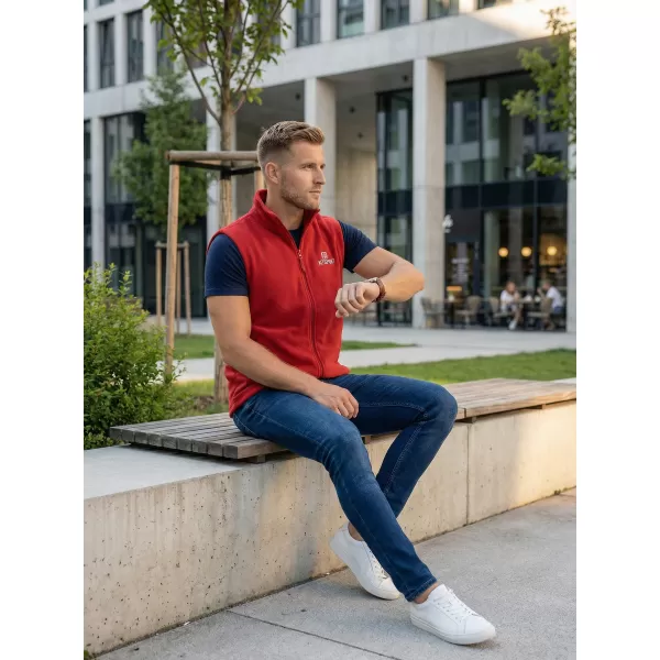  Pánská fleecová vesta ALTISPORT ALM006518 VÍNOVÁ 