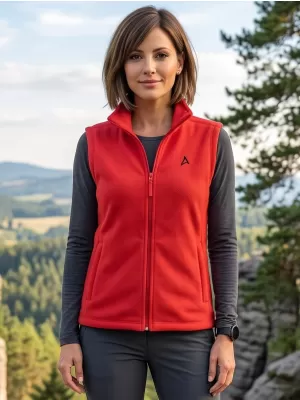 Dámská fleecová vesta ALTISPORT ALW002518 ČERVENÁ