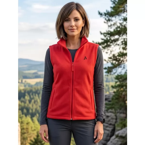  Dámská fleecová vesta ALTISPORT ALW002518 ČERVENÁ 