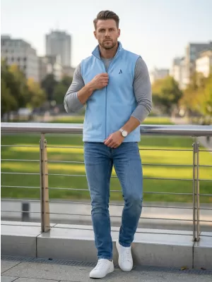 Pánská fleecová vesta ALTISPORT ALM002518 AZUROVÁ