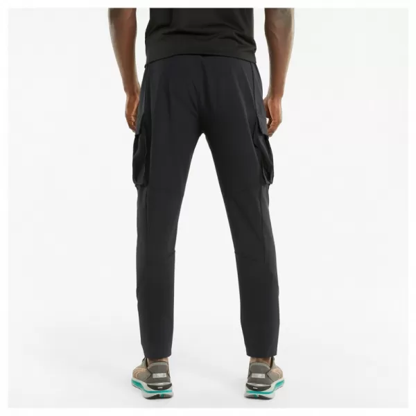  Pánské tepláky PUMA RUN WOVEN CARGO PANT M 520864-01 PUMA BLACK 