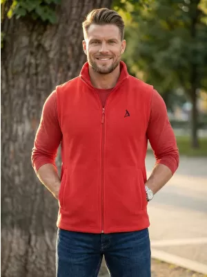 Pánská fleecová vesta ALTISPORT ALM002518 ČERVENÁ