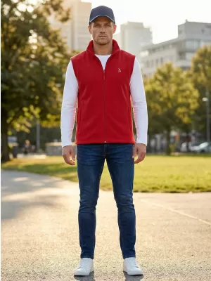 Pánská fleecová vesta ALTISPORT ALM002518 VÍNOVÁ