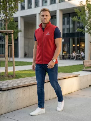 Pánská fleecová vesta ALTISPORT ALM006518 VÍNOVÁ