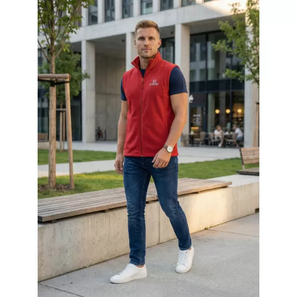  Pánská fleecová vesta ALTISPORT ALM006518 VÍNOVÁ 