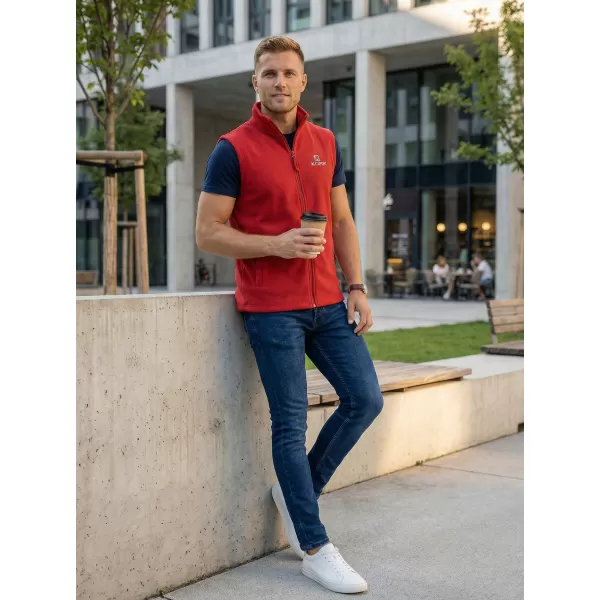  Pánská fleecová vesta ALTISPORT ALM006518 VÍNOVÁ 