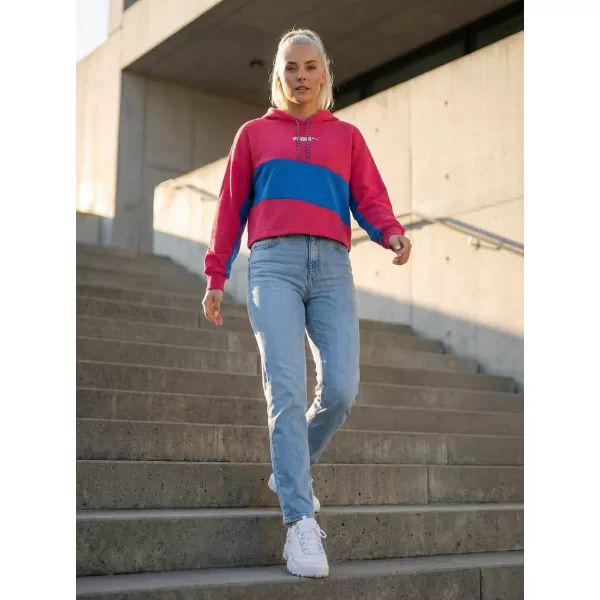  Dámská crop top mikina PUMA INTL HOODIE TR 531649-14 BEETROOT PURPLE 