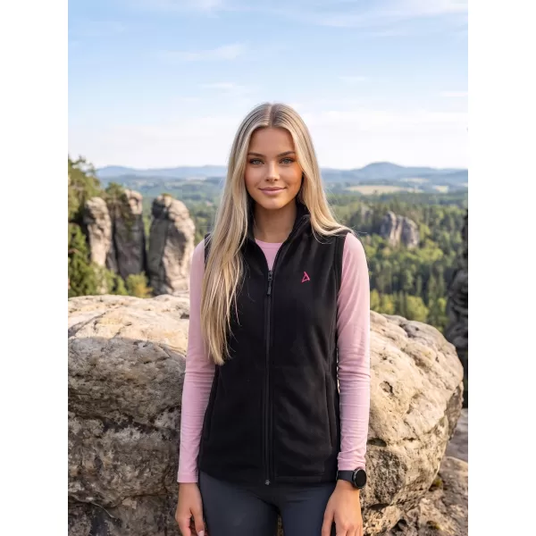  Dámská fleecová vesta ALTISPORT ALW002518 ČERNORŮŽOVÁ 