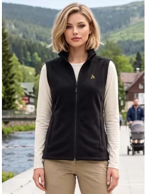Dámská fleecová vesta ALTISPORT ALW002518 ČERNOZLATÁ