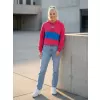 Dámská crop top mikina PUMA INTL HOODIE TR 531649-14 BEETROOT PURPLE