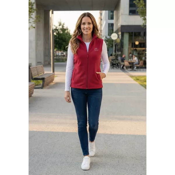  Dámská fleecová vesta ALTISPORT ALW056518 VÍNOVÁ 