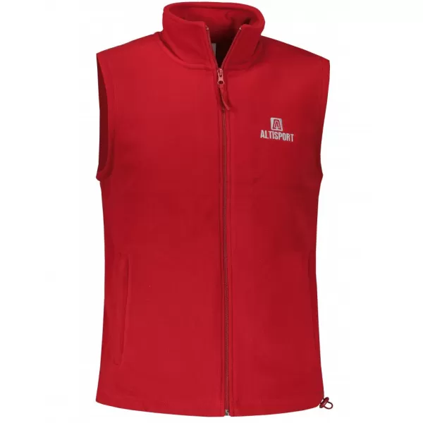  Pánská fleecová vesta ALTISPORT ALM006518 VÍNOVÁ 