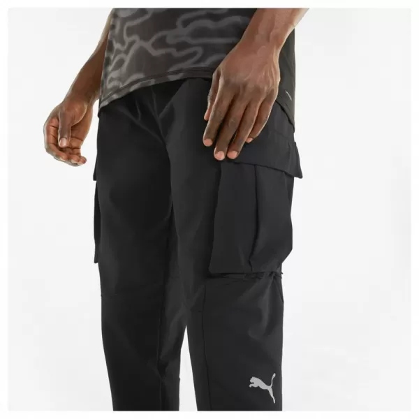  Pánské tepláky PUMA RUN WOVEN CARGO PANT M 520864-01 PUMA BLACK 