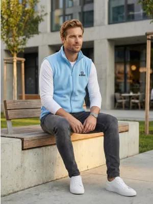 Pánská fleecová vesta ALTISPORT ALM006518 AZUROVÁ