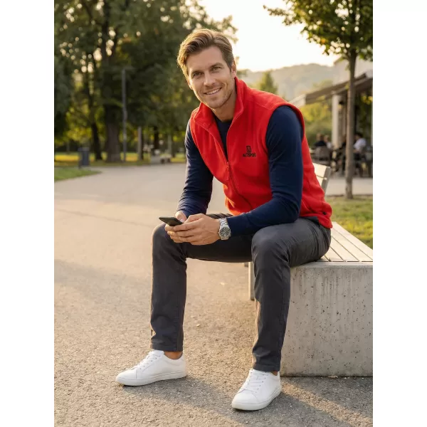  Pánská fleecová vesta ALTISPORT ALM006518 ČERVENÁ 