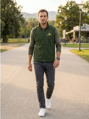 Pánská fleecová vesta ALTISPORT ALM006518 LAHVOVĚ ZELENÁ