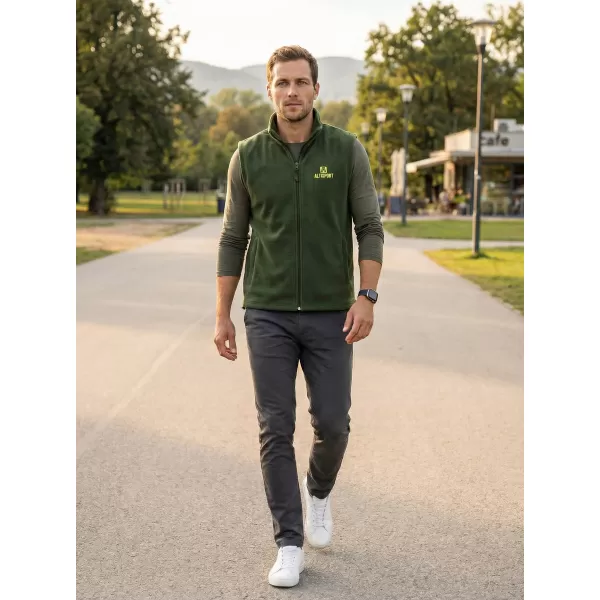  Pánská fleecová vesta ALTISPORT ALM006518 LAHVOVĚ ZELENÁ 