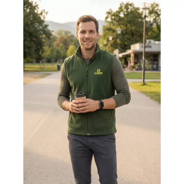  Pánská fleecová vesta ALTISPORT ALM006518 LAHVOVĚ ZELENÁ 