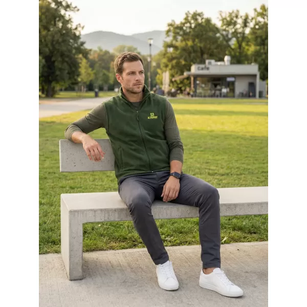  Pánská fleecová vesta ALTISPORT ALM006518 LAHVOVĚ ZELENÁ 