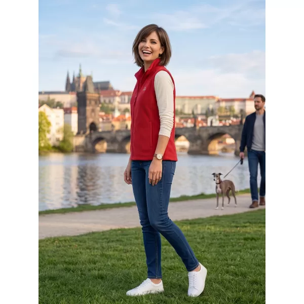  Dámská fleecová vesta ALTISPORT ALW002518 VÍNOVÁ 