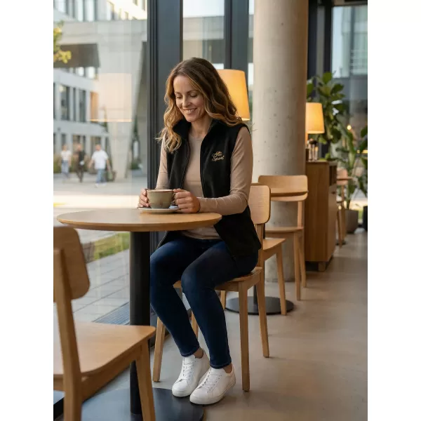  Dámská fleecová vesta ALTISPORT ALW056518 ČERNOZLATÁ 
