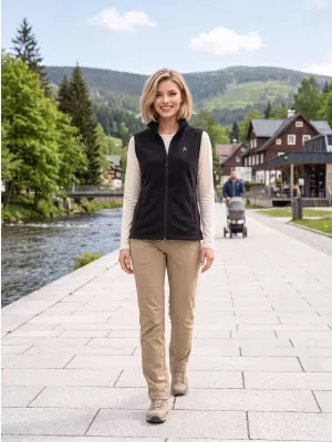 Dámská fleecová vesta ALTISPORT ALW002518 ČERNOZLATÁ